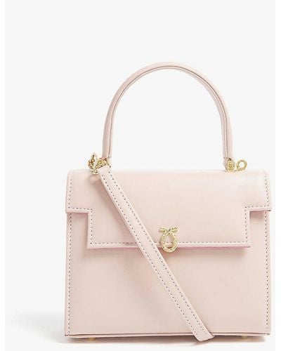 Launer Viola Leather Top Handle Bag - Multicolor