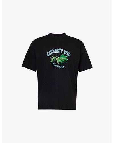 Carhartt Noise Graphic-print Relaxed-fit Cotton-jersey T-shirt - Black