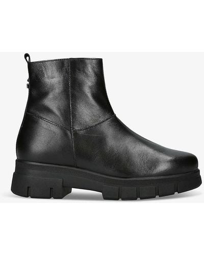 Carvela Kurt Geiger Run Chelsea Side-zip Leather Ankle Boots - Black