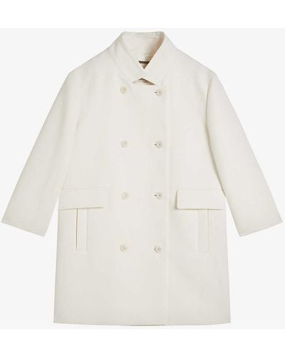 Ted Baker Tural Maisunn Double-breasted Cotton Jacket - White