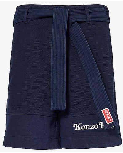 KENZO X Verdy Judo Cotton Shorts - Blue