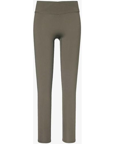 Lounge Underwear High-rise Fitted Stretch-woven legging - Grey