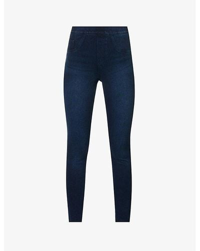 Spanx Jean-ish Cotton-blend leggings - Blue