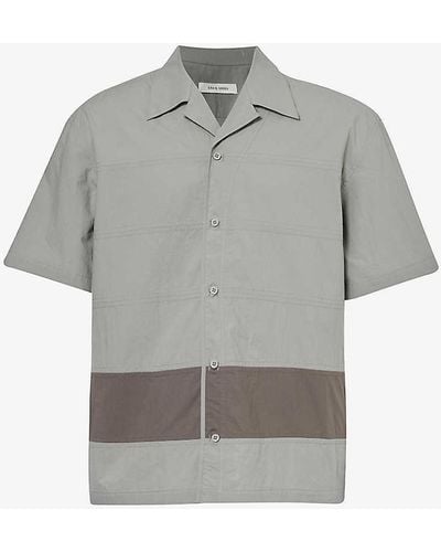 Craig Green Barrel Colour-blocked Regular-fit Cotton Shirt X - Grey