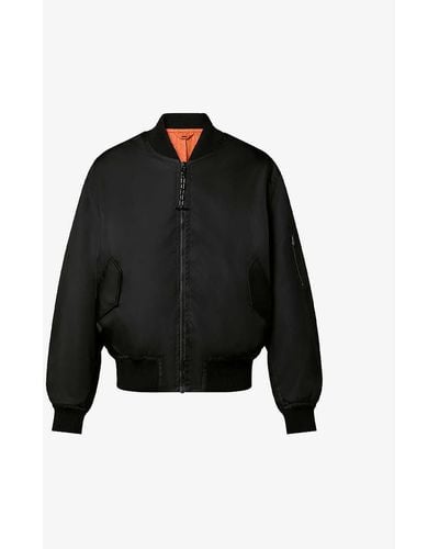 Louis Vuitton Reversible Loose-fit Woven Bomber Jacket - Black