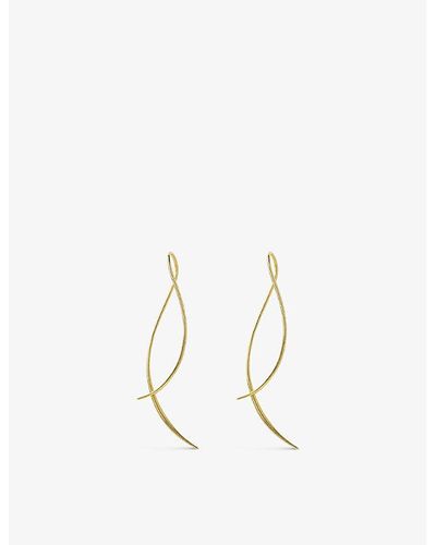 The Alkemistry Wave 18ct Yellow-gold Threader Earrings - Metallic