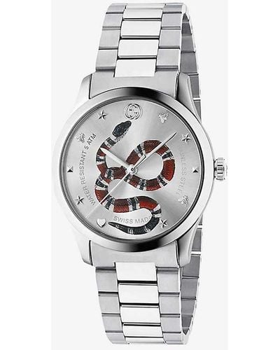 Gucci Ya1264076 G-timeless Stainless Steel Bracelet Watch - Metallic