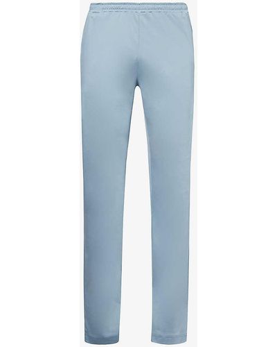 Zimmerli of Switzerland Slip-pocket Elasticated-waistband Cotton-jersey Pyjama Bottoms Xx - Blue