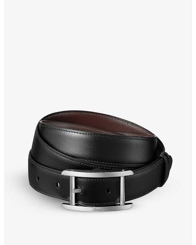 Cartier Tank De Leather Belt - Black