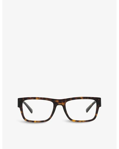 Prada Pr 15yv Acetate Square-frame Glasses - Brown