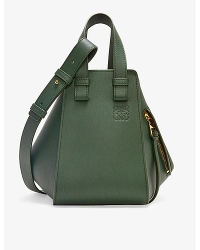 Loewe Hammock Small Leather Shoulder Bag - Green