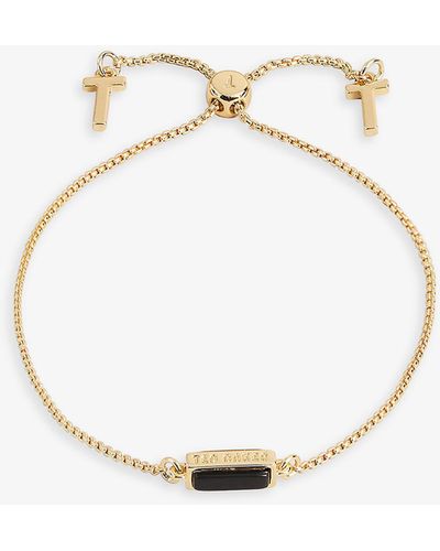Ted Baker Glorii Gold-toned And Amazonite Bracelet - Metallic