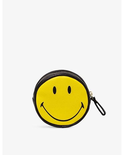 Seletti Smiley Faux-leather Coin Purse - Yellow