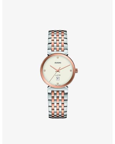 Rado R48913723 Florence Stainless-steel And Full-cut Diamond Quartz Watch - White