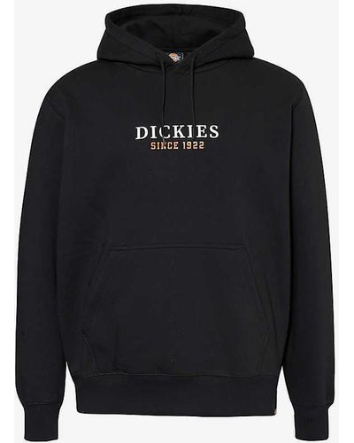 Dickies Park Branded-print Cotton-blend Hoody - Black