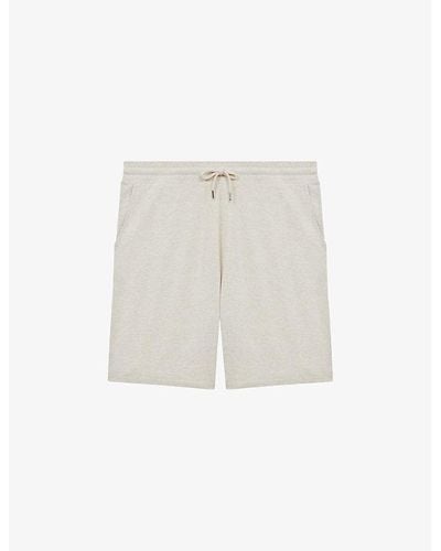 Reiss Tyne Drawstring-waist Relaxed-fit Stretch-jersey Shorts - White