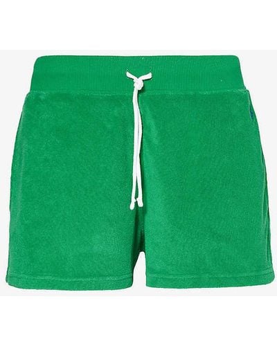 Polo Ralph Lauren Logo-embroidered Cotton-terry Shorts - Green