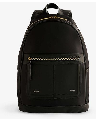 Ted Baker Voella Logo-embossed Faux-leather Backpack - Black