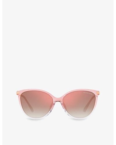 Michael Kors Mk2184u Dupont Cat Eye Injected Sunglasses - Pink