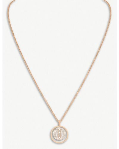 Messika Lucky Move 18ct Rose-gold And Pavé Diamond Necklace - Metallic