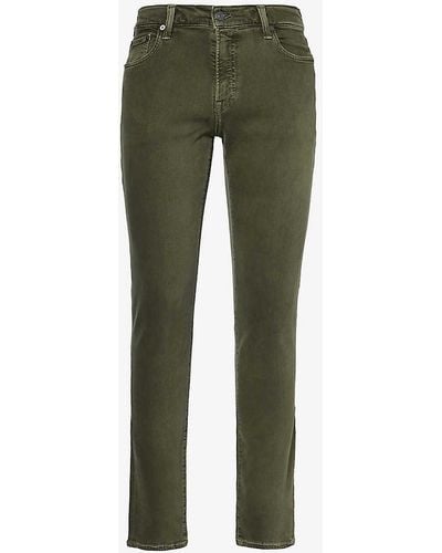 Citizens of Humanity London Slim-fit Tapered Mid-rise Stretch-twill Trousers - Green