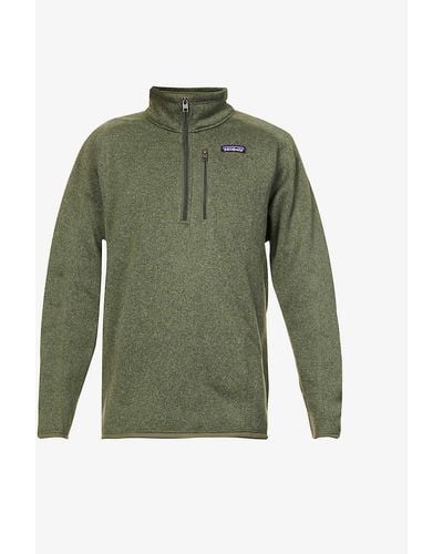 Patagonia Better Quarter-zip Recycled-polyester Sweatshirt - Green