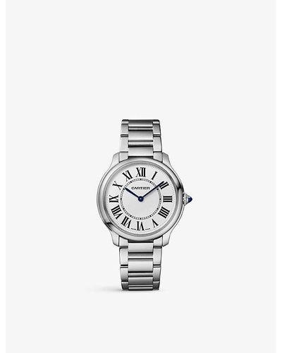 Cartier Crwsrn0034 Ronde Must De Stainless- Quartz Watch - White