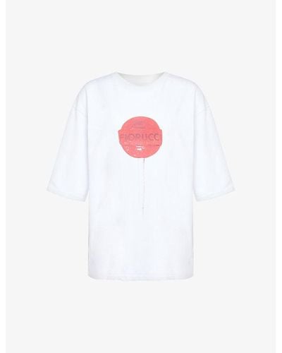 Fiorucci Lollipop Graphic-print Cotton-jersey T-shirt - White