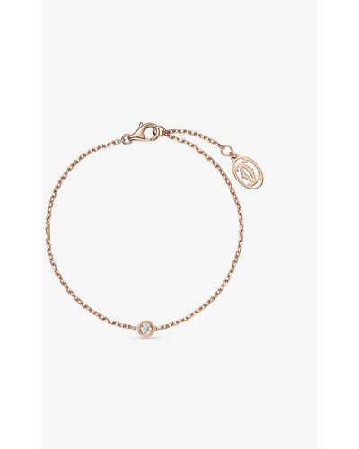 Cartier D'amour Extra-small 18ct Rose-gold And 0.04ct Diamond Bracelet - White