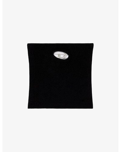 DIESEL M-calrksvillex Logo-plaque Strapless Knitted Top - Black