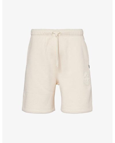 Moncler Genius X Roc Nation Brand-patch Cotton-jersey Shorts - Natural