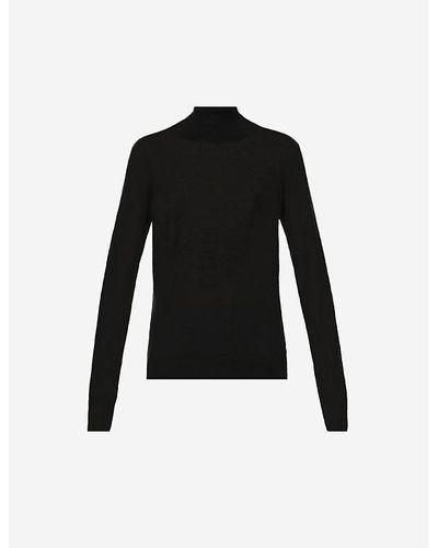JOSEPH Cashair High-neck Cashmere Sweater X - Black