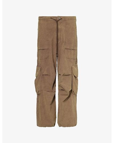 Entire studios Freight Wide-leg Relaxed-fit Cotton Cargo Pants - Natural
