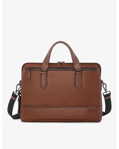 Tumi Harrison Sycamore Leather Briefcase - Brown