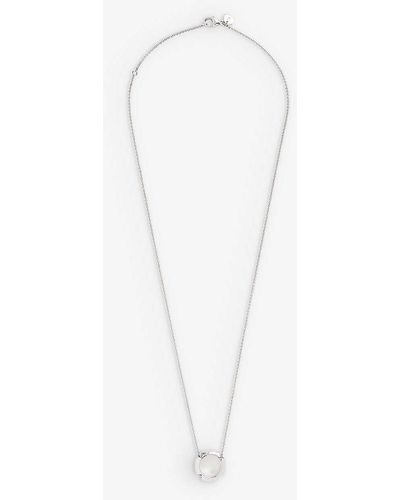 Tom Wood Kimberlitt Rhodium-plated Sterling- Pendant Necklace - White