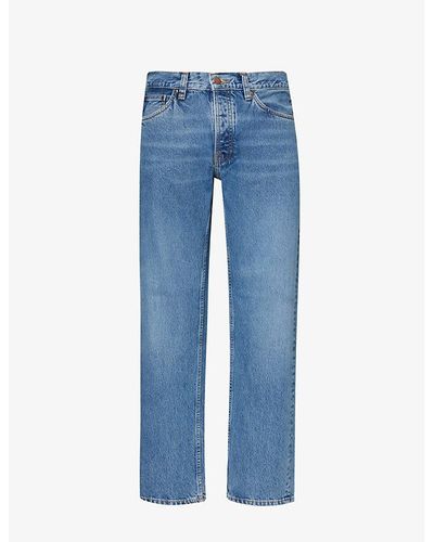 Nudie Jeans Rad Rufus Regular-fit Straight-leg Jeans - Blue