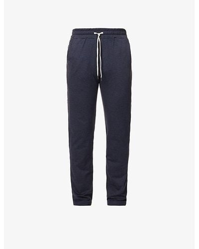 Vuori Ponto Mid-rise Tapered-leg Stretch Recycled-polyester jogging Botto - Blue
