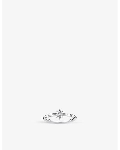 Thomas Sabo Star Sterling-silver And Zirconia Ring - White