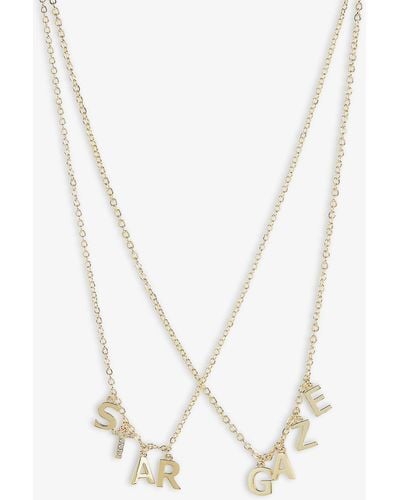 Ted Baker Stargaze Layered Gold-plated Brass Chain Necklace - Metallic