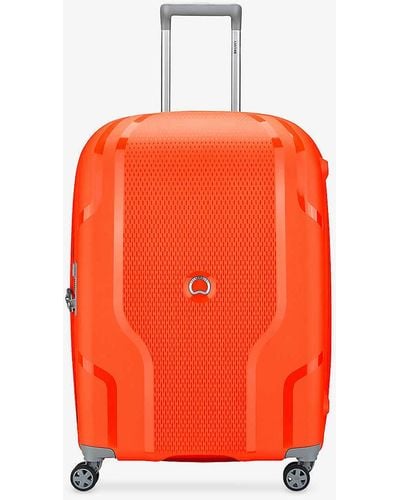 Delsey Clavel 4-wheel Expandable Recycled-polypropylene Hard Check-in Suitcase - Orange