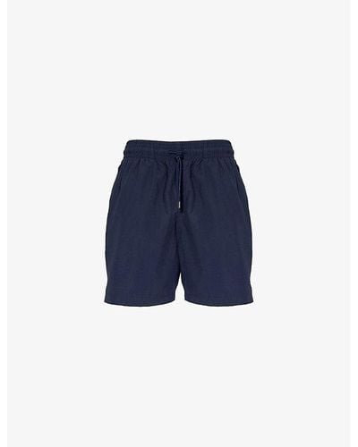 Derek Rose Aruba Brand-tab Swim Shorts - Blue