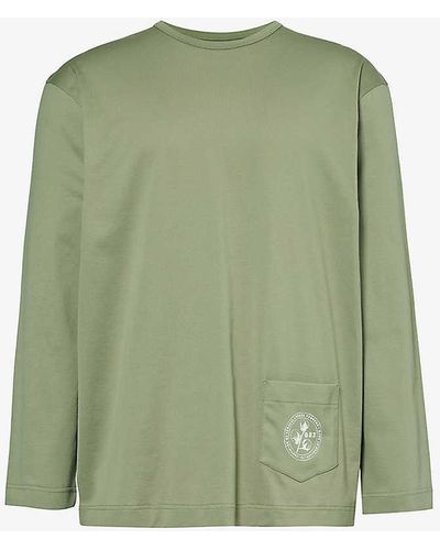 Sunspel X Nigel Cabourn Patch-pocket Cotton-jersey T-shirt Xx - Green