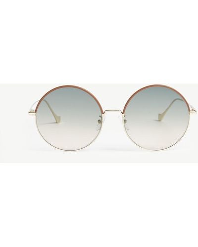 Loewe Lw40008u Round-frame Sunglasses - Metallic