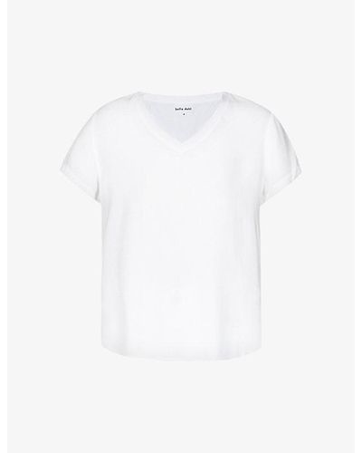 Bella Dahl V-neck Jersey T-shirt - White