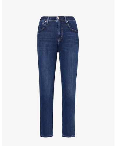 Citizens of Humanity Isola Tapered High-rise Stretch-denim-blend Jeans - Blue