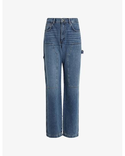AllSaints Mia Carpenter Straight-leg Mid-rise Denim Jeans - Blue