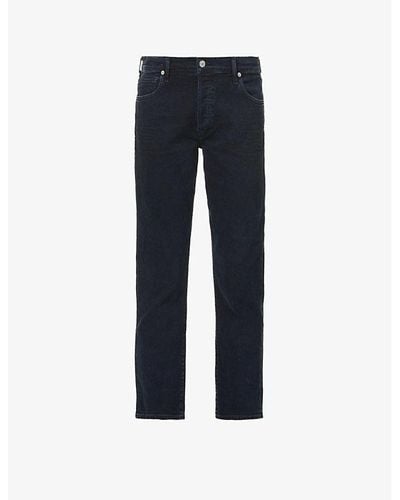 Citizens of Humanity Emerson Slim-leg Relaxed-fit Low-rise Stretch-organic Cotton Jeans - Blue