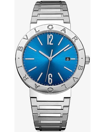 BVLGARI Unisex Stainless-steel Quartz Watch - Blue