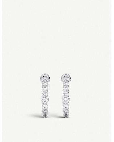 De Beers Micropavé 18ct White-gold And Diamond Earrings