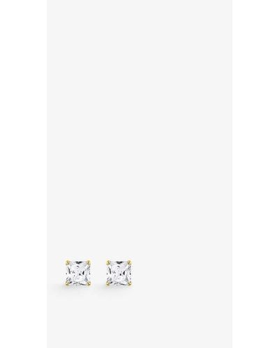 Thomas Sabo Classic Yellow Gold-plated Sterling-silver And Cubic Zirconia Stud Earrings - White